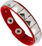 3Pcs Soft Leather Bracelets with Heart/Pyramid/Chain, Emo Punk Wrap Wrist Cuffs Jewelry Accessories Gothic Gift for Vintage Women