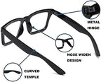 4 Pack Oprah Style Reading Glasses for Women Men Blue Light Blocking Computer Square Metal Spring Readers +2.0