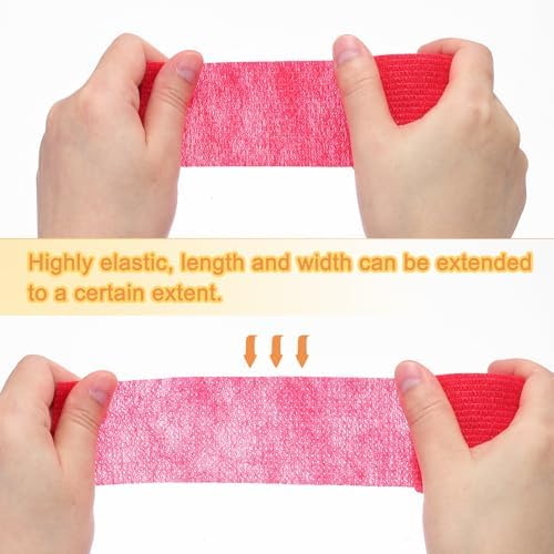 uxcell Adhesive Elastic Tape Elastic Bandage, Sports Elastic Wrap Flexible Stretch Athletic Wrist Tape