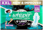 Whisper Ultra Overnight Sanitary Pads with Wings - 30 Pieces (XL Plus)