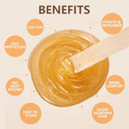 Sugar Wax Kit Suagring Kit: 150g/5.3oz Organic Sugaring Paste for Body Arm Leg Hair Removal - Includes 10 Wax Sticks & 20 Strips