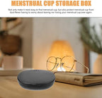 Storage Box 2 Pack Compact Portable Plastic Case 3.34X3.34X0.78 Inch Travel Holder for Feminine Care Hygiene