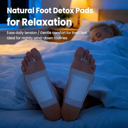 30 PCS Foot Care Pads, Natural Deep Cleansing Foot Patches for Fatigue Relief & Relaxation with Bamboo Vinegar | Ginger | Aloe | Lavender, Natural Sleep Aid & Circulation Support for Daily Basic Care