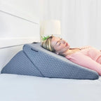 Dream Plush Adjustable Wedge Pillow with Cooling Cover – Memory Foam Support for Back, Leg & Acid Reflux Relief