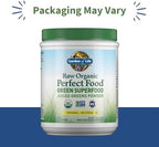 Garden of Life Raw Organic Perfect Food Green Superfood Juiced Greens Powder - Original Stevia-Free, 30 Servings, Non-GMO, Gluten Free Whole Food Dietary Supplement, Alkalize, Detoxify, Energize