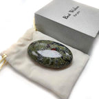 2.4" Dragon Bloodstone Palm Stone for Anxiety Relief, Healing Crystal for Meditation & Stress Relief, Polished Pocket Stone with Gift Box