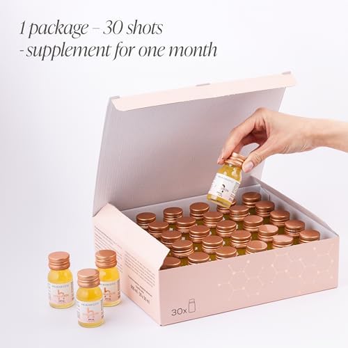PRIMABIOTIC Hyaluronic Acid 250mg - Mango Flavor - Vegan, Deep Hydration, Anti-Aging and Skin Elasticity Support - Beauty Drink - Pack of 30 x 1 fl oz (30 mL) Bottles
