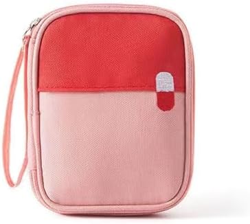 Empty First Aid Bag Travel Medicine Box Organizer Case Medical Supplies Medication Pills Bottle Storage Container Cabinet Holder Pouch Emergency Kit Bag for Traveling Camping Hiking Home Office (Pink)