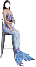 LVTFCO Adult Mermaid Adult Performance Wear, Fishtail Princess Dress 3-piece Set, Game Anime Cosplay Costume