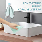 10 Pack Kitchen Dish Cloths Dish Towels,Super Absorbent Coral Fleece Cloth,Premium Dishcloths,Nonstick Oil Washable Fast Drying Dish Rags,Reusable Cloth forTable Chair Dish Glass
