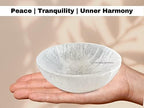 Amazing Gemstone Selenite Bowl - 4" Round Selenite Crystal to Charge your Healing Stones and Crystals - Selenite Charging Plate Bowl