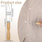3Pcs Easy Button Hook Comfort Wide Grip Button Assist Device Buttons Helper Tool with Easy-Grip Wooden Handle Buttons Hook Assist Device for Limited Dexterity Caused