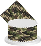 Camouflage Green Jungle Tall 8 x 10 Edible Cake Decoration Wrap Image For Cake and Desserts
