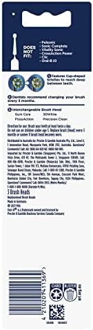 Oral-B Cross Action Electric Toothbrush Replacement Brush Heads, Black, 3 Count (Pack of 1)