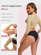 JOYSHAPER Upper Arm Shaper for Women Posture Corrector Tops Compression Sleeves Slimming Sleeves