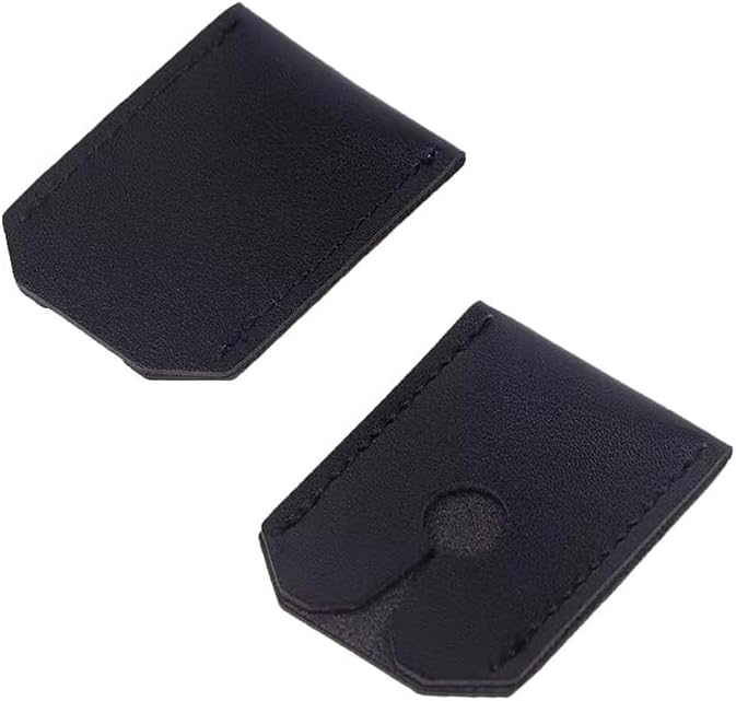 2 Pack Safety Razor Cover Head Blades Protective Case PU Leather Sleeve Storage Sheath Travel Carrying Protector for King C. Gillette Merkur VIKINGS Double Edge Safety Razors with Long Handle