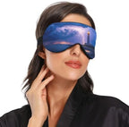 Lightning Sea Lighthouse Sleep Mask Soft Cooling Eye Masks for Sleeping with Elastic Strap Night Blindfold for Women Men Travel
