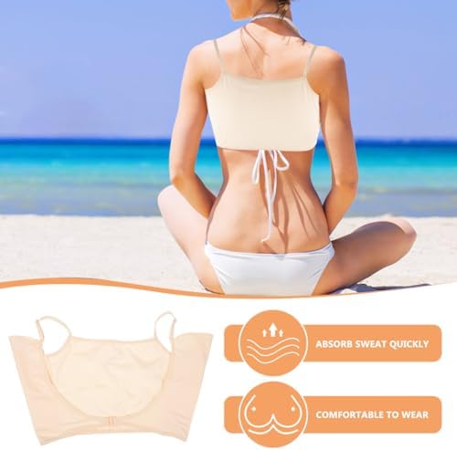 Healeved 2PCS Underarm Sweat Vests Breathable Armpit Sweat Proof Shirts Armpit Pads Reusable Guard proof Undershirts Women Dress Shields for Underarm