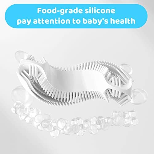4-in-1 U-Shaped Toothbrush Set - Infant to Toddler Oral Care - Food Grade Silicone - Perfect for Age 1-6 (4-Pack) Baby Essentials Gift