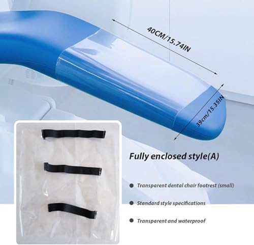 5Pcs Dental Chair Unit Foot, Dental Chair Foot Cover Pad with Elastic Bands, Mat Cushion Pad Dustproof Toe Cover Plastic Protector Washable (A)