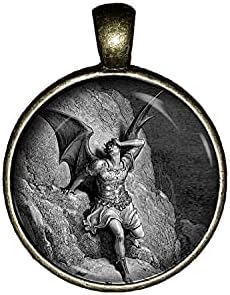 LUCIFER handmade vintage art satanic jewelry devilish charm Halloween gifts…