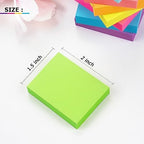 Winner Aura Sticky Notes 1.5x2 inch Bright Colors Self-Stick Pads 8 Pads/Pack 100 Sheets/Pad Total 800 Sheets