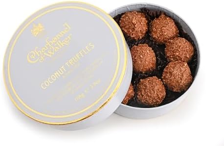 Charbonnel et Walker Milk Chocolate Coconut Truffles, Alcohol Free, Creamy Coconut Center, 3.8oz, 108g