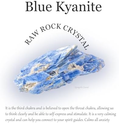 Apengshi Blue Kyanite Raw Crystals 2PCS Natural Rough Rocks Healing Crystal and Stones DIY Raw Stones Meditation Fountain Garden Home Decor