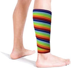 Elastic Lower Leg Calf Compression Support Bandage Sleeve Wrap for Women and Man, Shin Splint Guard for Football Runner, Basketball, Volleyball, Calf Pain Relief(Rainbow)