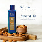 Blue Nectar Saffron & Almond Oil, Ayurveda Product for Crepey Skin | Skin Firming Body Oil for Stretch Marks (12 Herbs, 6.76 Fl Oz)