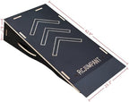 Skateboard & Bike Ramp, RC Car Ramp– Heavy-Duty BMX, Scooter Ramp with Iron Plate – 3 Sizes, Portable, Non-Slip, Tool-Free Assembly (Black, 42.9 "L x 23.3" W x 11.7 "H)