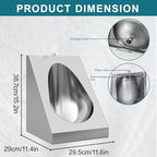 Stainless Steel Urinal for Men, Bathroom Urinals Wall-Mounted Commercial Urine Diverter for Home, Garage, RV