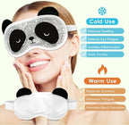 my novel things Cooling Eye Mask and Plush Sleep Mask for Woman 2PCS, Cute Animal Sleeping Mask Soft Blindfold Cold Warm Eye Compress Gifting for Home Spa, Office, Morning Refreshment, Travel