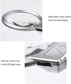 Magnifying Glass,DHD High Magnification 10X/20X for Reading with Light Magnifier