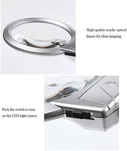 Magnifying Glass,DHD High Magnification 10X/20X for Reading with Light Magnifier