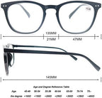 Reading Glasses Women Men Stylish Unisex Readers +2.25 Lightweight Comfortable Frame Flexible Spring Hinge Tortoise Shell Cheaters Glasses 3 Pack