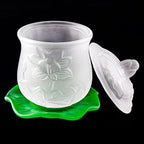 QINLANG 1pc White Glass Altar Cup, Buddha Water Cup, Offering Cup for Altar, Buddhist Supplies