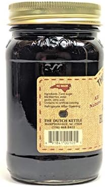 The Dutch Kettle Amish Homemade Style Blackberry Jam Seeded 2 - 19 oz Reusable Jars All Natural Non-GMO No Preservatives