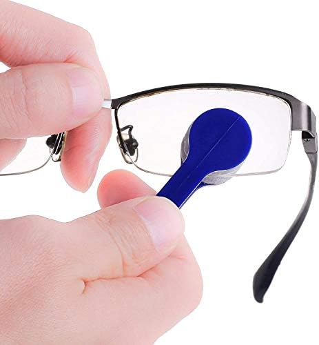 10 pcs Mini Sun Glasses Eyeglass Microfiber Spectacles Cleaner Brush Cleaning Tool,Random Color