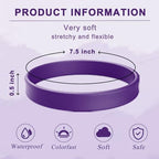 ZIQON 12 Pcs Solid Color Silicone Wristbands Blank Stretch Silicone Wristbands Colorful Rubber Bracelets for Women Men Gifts