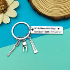 Funny Dental Hygienist Keychain - Dentist Assistant & Student Graduation Gift - Orthodontist & Nurse Office Gift
