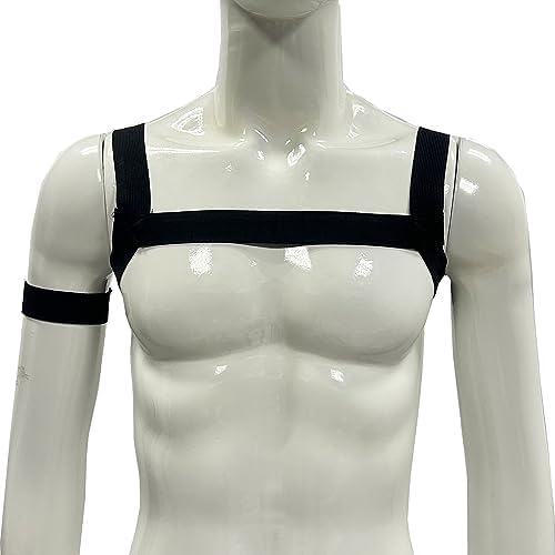 DRHOM Men's Shoulder Strap Chest Harness Sexy Lingerie Lingerie Elastic Shoulder Muscle Bands