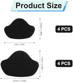 8pcs Shoe Heel Repair, Self-Adhesive Shoe Hole Repair Pads Heel Cushion Grip Inserts Inside Sneaker Protector Patches Kit for Boot Sport Mesh Shoes (Black)
