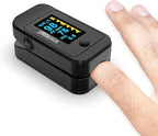 Santamedical Dual Color OLED Pulse Oximeter Fingertip, Blood Oxygen Saturation Monitor (SpO2) with Case, Batteries and Lanyard