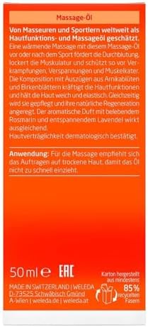 Weleda 9920 Arnica Massage Oil 50 ml