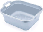 Addis Eco Made from 100% Recycled Plastic Washing up Bowl with Twin Handle, 9.5 Litre, Light Grey