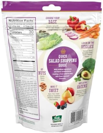 Fresh Gourmet Premium Croutons | Cheese & Garlic | 5 Ounce, Pack of 6 | Crunchy Salad Topper