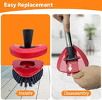 Fatmass 2 Pack Upgraded Spin Mop Replace Scrub Mop Brush Compatible with O Cedar 2 Tank RinseClean, Great for Kitchen, Deck, Bathroom and Shower Floor Scrubber
