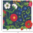Caspari Cloisters Garden Paper Cocktail Napkins in Navy - 20 Per Package - 2 Packages