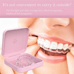 ARGOMAX [4-Pack Aligner Case with Vent Holes, Slim Portable Retainer Case for Clear Braces, Orthodontic Storage Box for Mouth Guard & Night Guard, Travel Dental Container - Pink